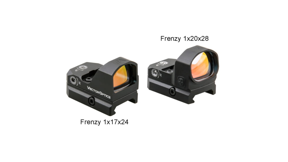 Vector Optics Frenzy Red Dot Sight, 1x, 20x28mm Objective Window, 3 MOA Dot Reticle, 6061-T6, Black, SCRD-35
