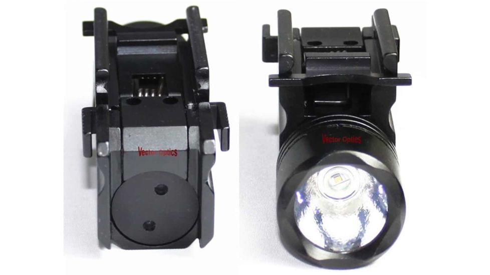 Vector Optics Meteor 1 x CR123 CREE Q5 LED Pistol Light, 180-200 Lumens, 6061-T6, Titanium Black, SCFL-06