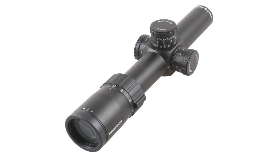 Vector Optics Paragon Rifle Scope, 1.2-6x24mm, 30mm Tube, IL Line Etched Glass Reticle, Black, SCOC-04