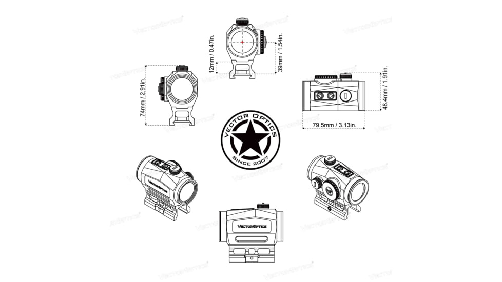 Vector Optics Scrapper 1x29 Red Dot Scope, 2 MOA Dot, Black Matte, SCRD-47