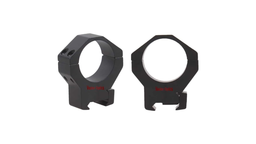 Vector Optics Tactical Rifle Scope Rings, 34mm Tube, Picatinny, 32mm Height, 6061-T6, Matte, Black, SCTM-06B