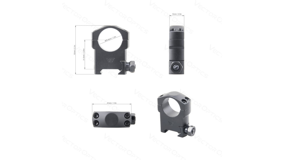 Vector Optics High Profile Weaver Rings