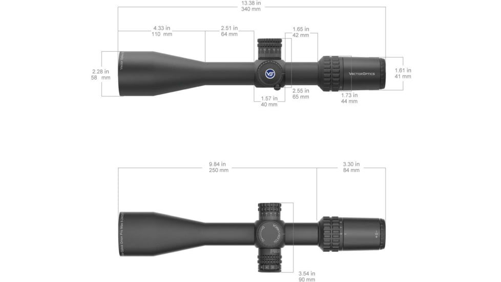 Vector Optics Orion Pro Max 6-24X50 30mm Tube HD Rifle Scope, First Focal Plane