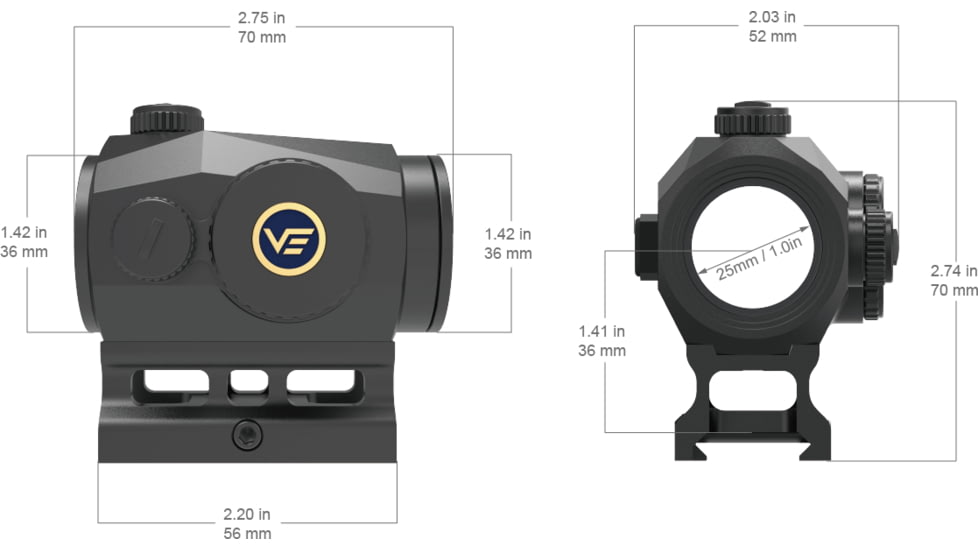 Vector Optics Scrapper 1x25 SOL Red Dot Sight