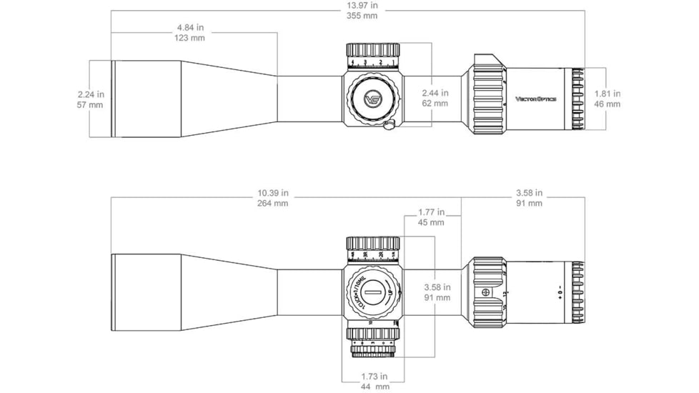Vector Optics Tauron 6-24x50 34mm Tube HD MIL Rifle Scope, First Focal Plane