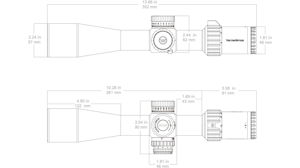 Vector Optics Tauron 6-24x50 34mm Tube HD MOA Rifle Scope, First Focal Plane