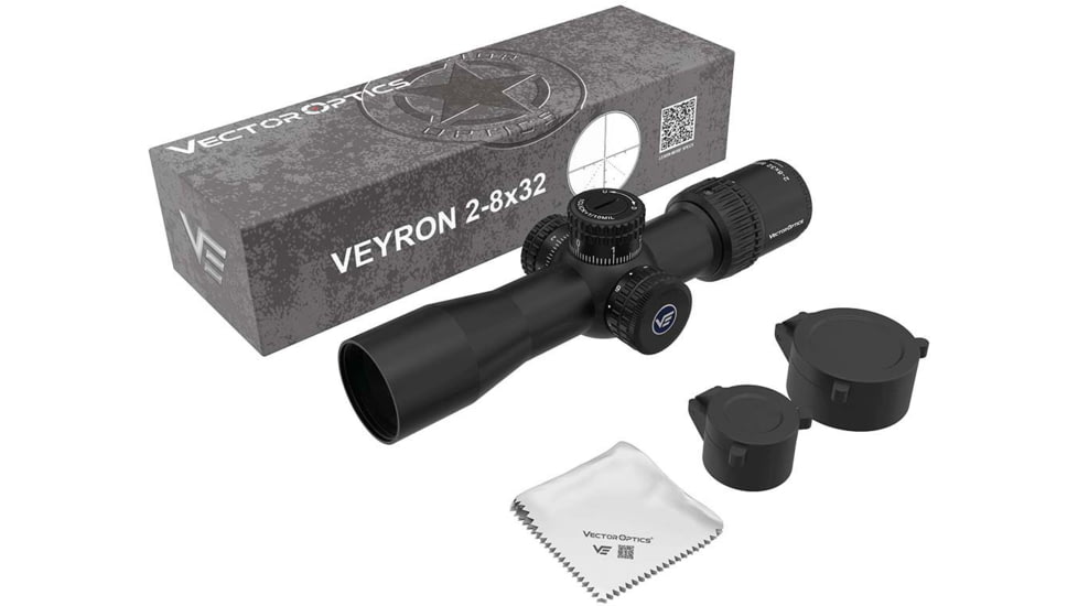 Vector Optics Veyron 2-8x32mm 30 mm Tube Rifle Scope, Second Focal Plane
