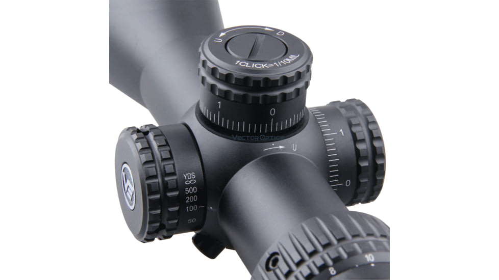 Vector Optics Veyron Rifle Scope, 3-12x44mm, Second Focal Plane, 30mm Tube, MPR-4 Non-Illuminated Reticle, 6061-T6, Black, SCOM-24