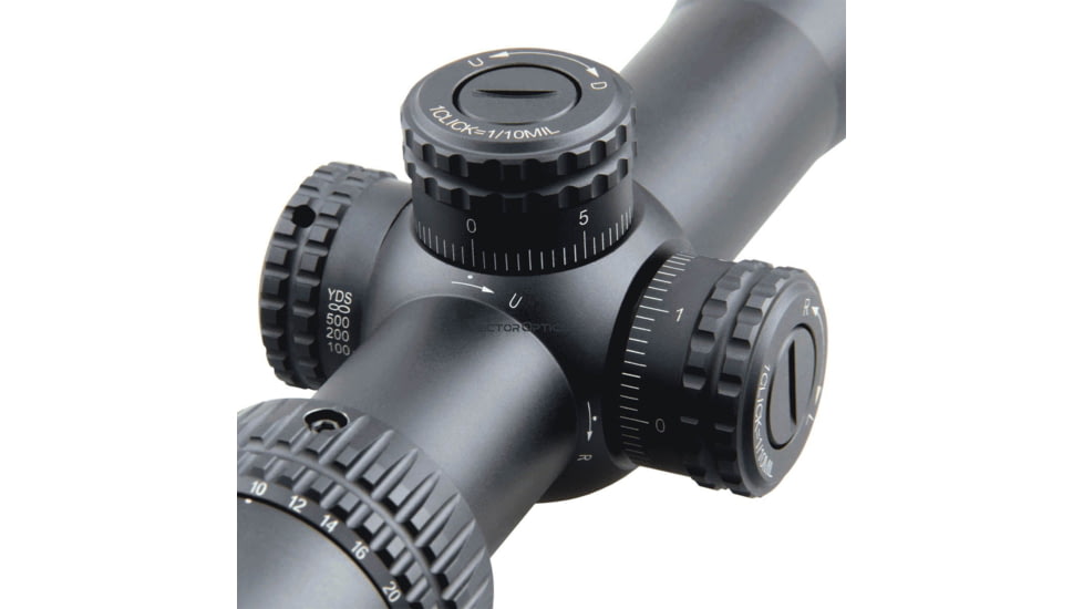 Vector Optics Veyron Rifle Scope 6-24x44mm, First Focal Plane , MIL &amp; CM MPR-4 Etched Glass Reticle, Black, SCFF-23
