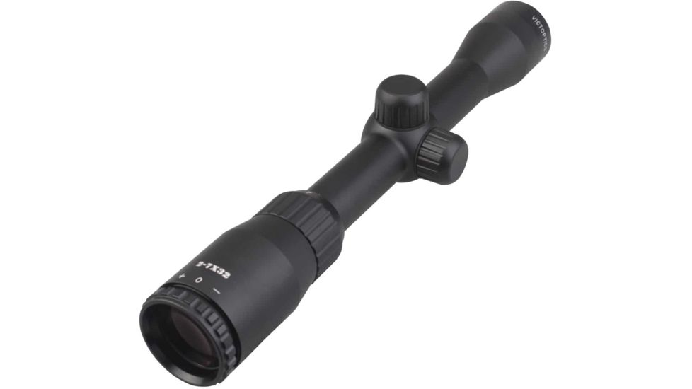 VictOptics Rifle Scope, 2-7x32mm, Second Focal Plane, 1-inch Tube, Duplex Plus Non-Illuminated Reticle, 6061-T6, Black, OPSL06