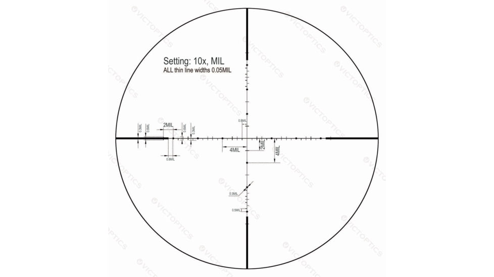 EDEMO Vector Optics Victoptics S4 Rifle Scope, 6-24x50mm, 30mm Tube, FFP, VIS-FMIL Etched Glass Reticle, Coyote FDE, Black, OPSL27, EDEMO2