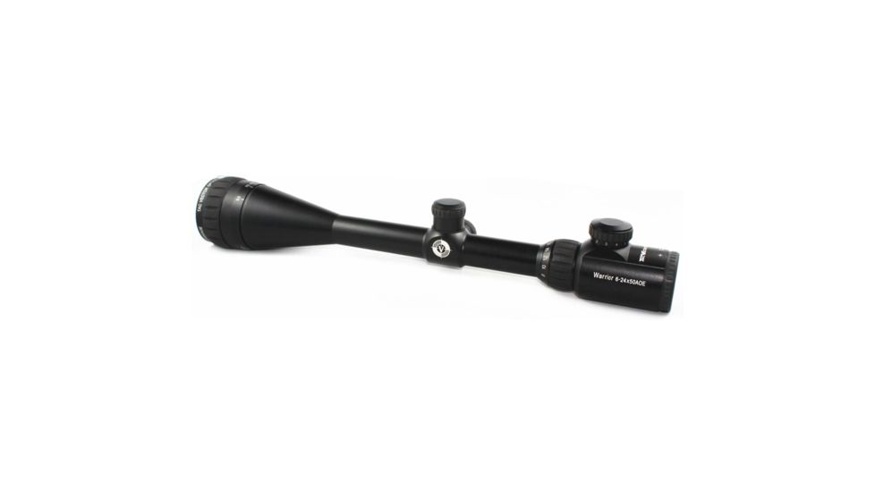Vector Optics Warrior Rifle Scope, 6-24x50mm, 25.4mm Tube, R14 Ranger Finder Reticle, Black, SCOL-02