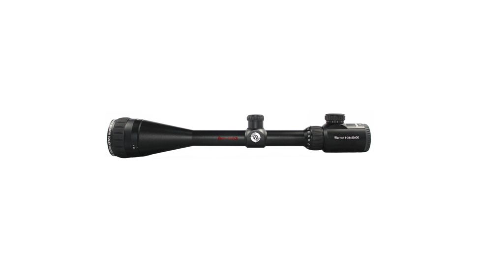 Vector Optics Warrior Rifle Scope, 6-24x50mm, 25.4mm Tube, R14 Ranger Finder Reticle, Black, SCOL-02