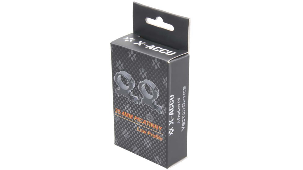 Vector Optics X-Accu 25.4mm Picatinny Rings, 1in, Chorme, XASR-2501