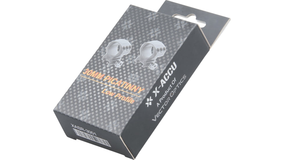 Vector Optics X-Accu 30mm Picatinny Rings, 1in, Low Profile, Chorme, XASR-3001