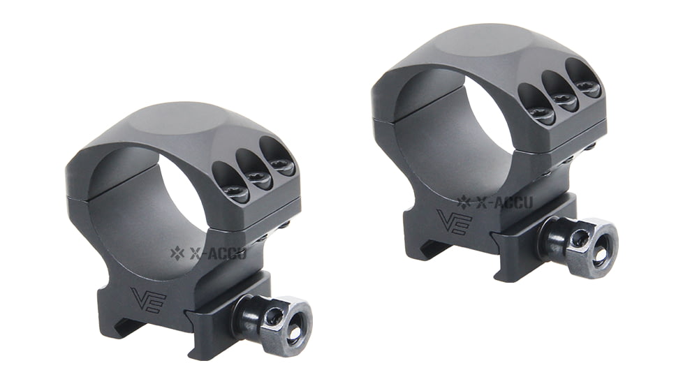 Vector Optics X-Accu 30mm Picatinny Rings, 1in, Low Profile, Chorme, XASR-3001