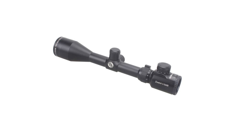 Vector Optics Zealot Rifle Scope, 3-12x42mm, 25.4mm Tube, Ranger Finder or Mil-dot - default Reticle, Black, SCOM-03
