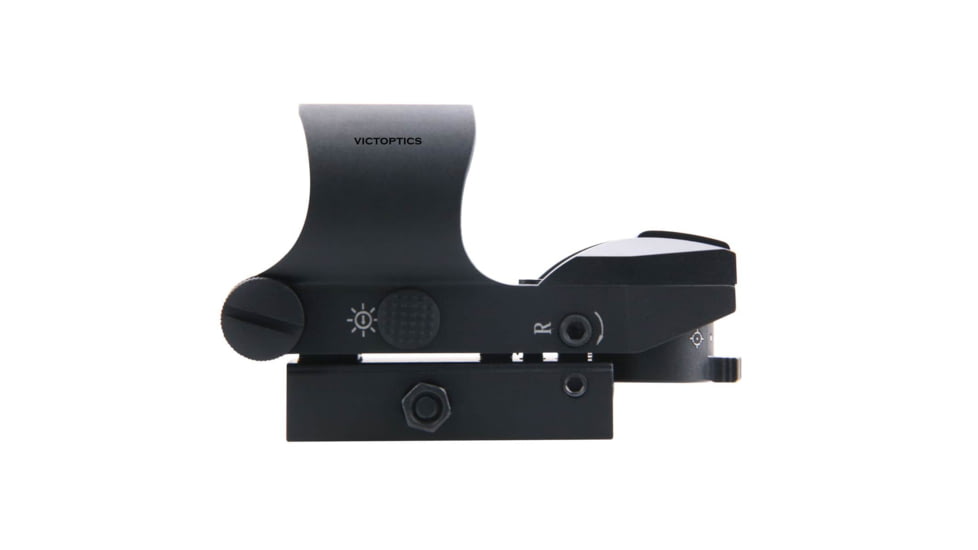 USED VictOptics Red Dot Sight, 1x, 28x40mm Objective Window, 4 Green/ Red Reticles, 6061-T6, Black, RDSL09, EDEMO1, Used, Condition Fair, Condition Fair, Used