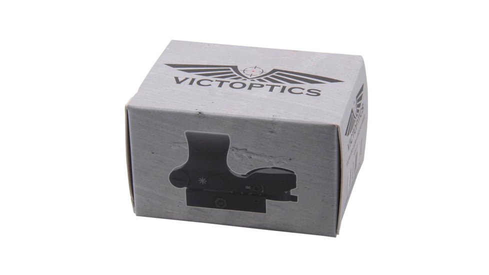 USED VictOptics Red Dot Sight, 1x, 28x40mm Objective Window, 4 Green/ Red Reticles, 6061-T6, Black, RDSL09, EDEMO1, Used, Condition Fair, Condition Fair, Used