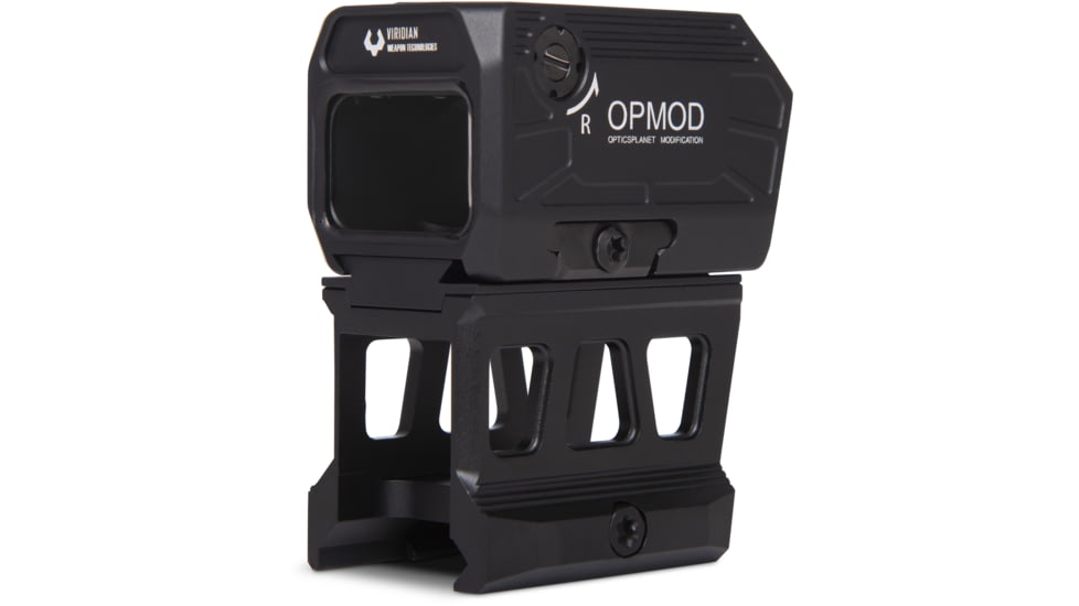Viridian OPMOD Omega Closed Emitter Green Dot Sight, ACRO Mounting w/RMR adapter And High Picatinny Mount, Black, 981-0061