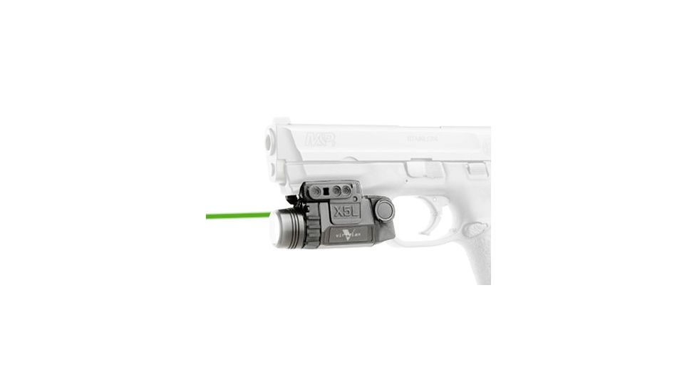 Viridian X5L GEN2 Universal Green Laser Sight, 178 Lumen Tactical Light, Black, X5L