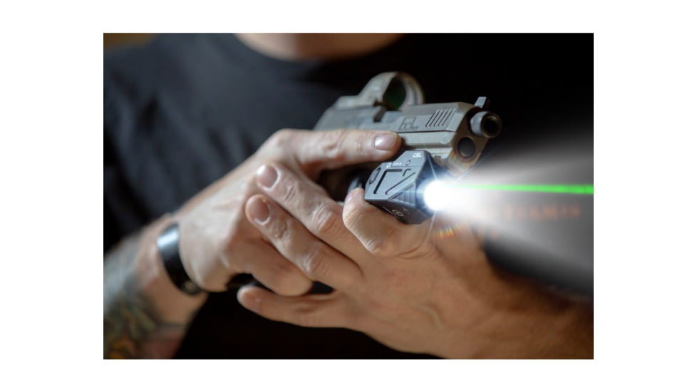 Viridian Weapon Technologies C5L Custom 580 Lumen LED Green Laser Tactical Light w/ INSTANT-ON &amp; SafeCharge Power Bank, Lithium Ion, Black, 930-0058