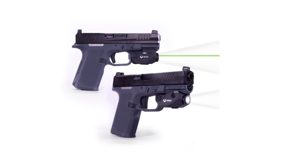 Viridian Weapon Technologies C5L Custom 580 Lumen LED Green Laser Tactical Light w/ INSTANT-ON &amp; SafeCharge Power Bank, Lithium Ion, Black, 930-0058