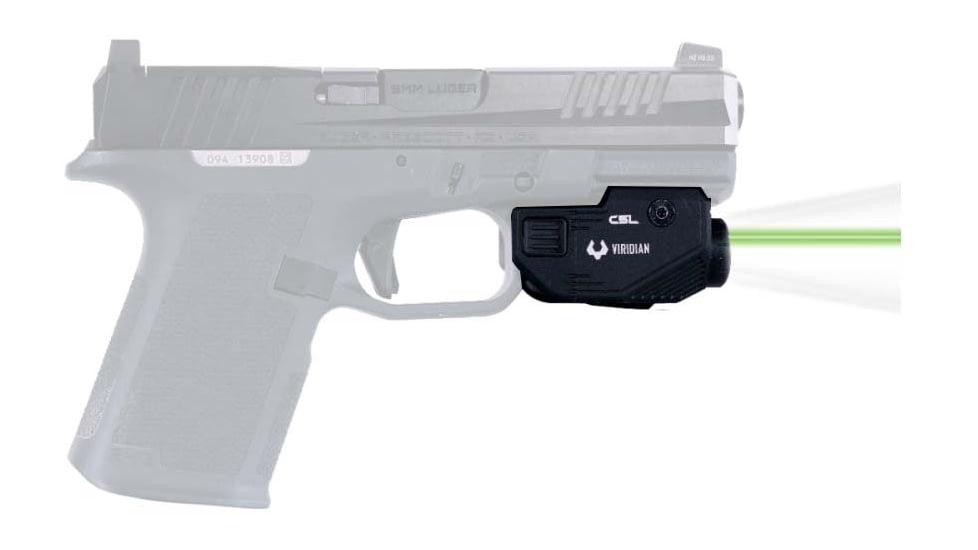 Viridian Weapon Technologies C5L Custom 580 Lumen LED Green Laser Tactical Light w/ INSTANT-ON &amp; SafeCharge Power Bank, Lithium Ion, Black, 930-0058