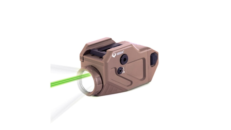 Viridian Weapon Technologies C5L Universal Green Laser and 650 Lumen Tactical Light w/ Rechargeable Battery, INSTANT-ON and SafeCharge Power Bank, FDE, 930-0055