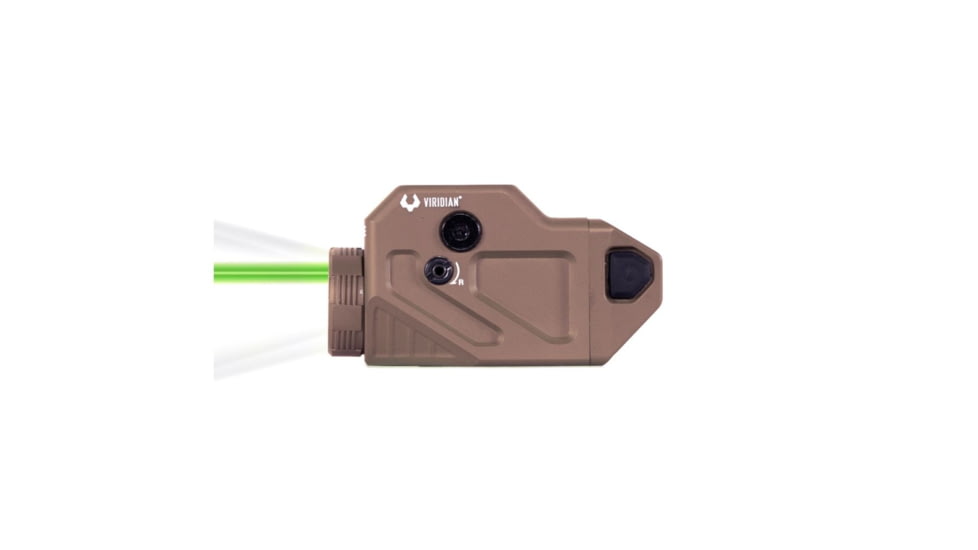 Viridian Weapon Technologies C5L Universal Green Laser and 650 Lumen Tactical Light w/ Rechargeable Battery, INSTANT-ON and SafeCharge Power Bank, FDE, 930-0055