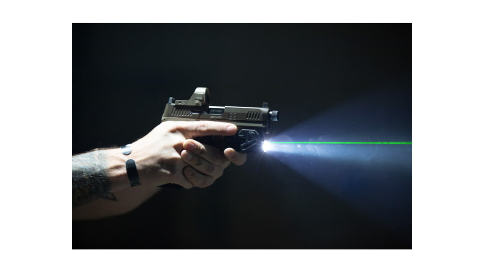 Viridian Weapon Technologies Viridian Weapon Technologies C5L Universal Green Laser and 650 Lumen Tactical Light w/ Rechargeable Battery, INSTANT-ON and SafeCharge Power Bank, FDE, 930-0055