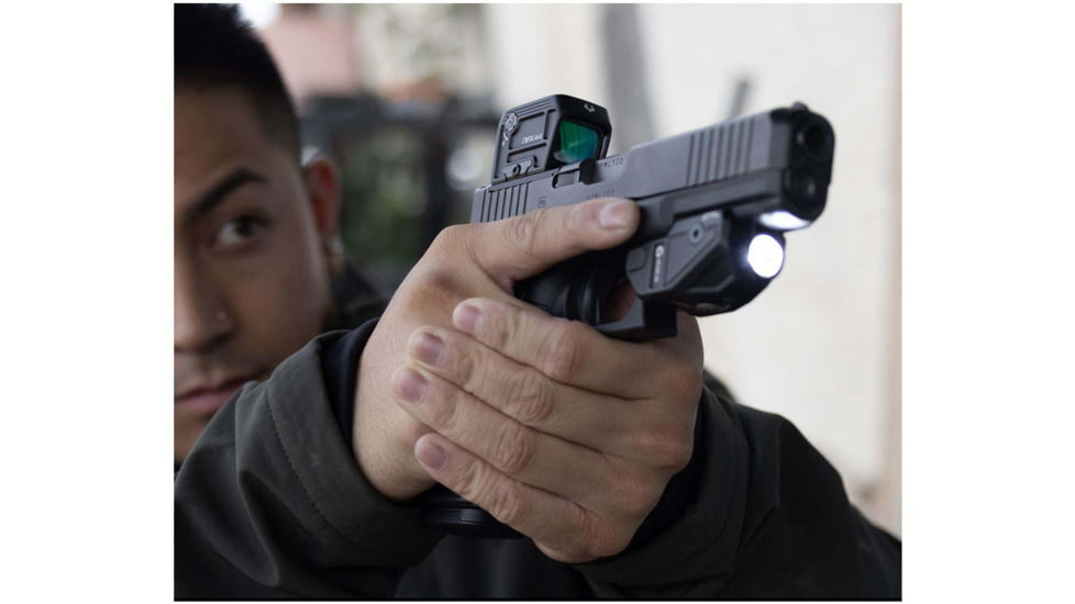 Viridian Weapon Technologies RFX44 Compact Green Dot Reflex Sight, 5 MOA Green Dot Reticle, RMR Adapter, Black, 981-0107