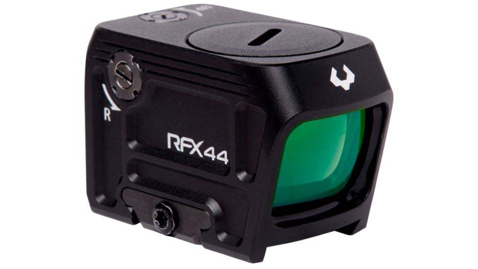 Viridian Weapon Technologies RFX44 Compact Green Dot Reflex Sight, 5 MOA Green Dot Reticle, RMR Adapter, Black, 981-0107