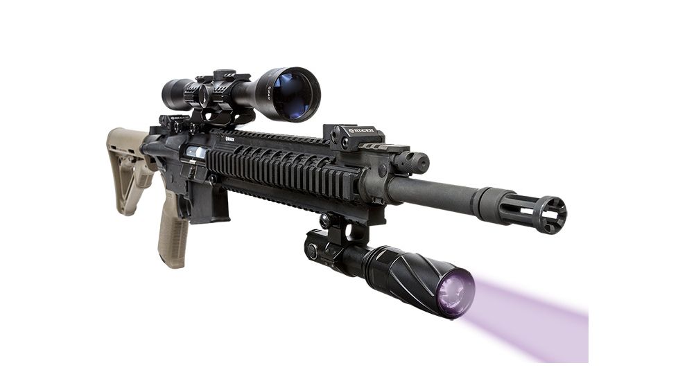 Viridian Weapon Technologies V310 Long Range LED Illuminating Flashlight w/ Motorized Zoom and Universal Mount, Battery, Charger and Remote Switch, IR Beam, 980-0015