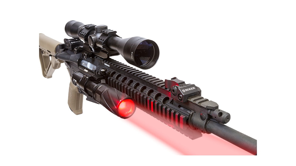 Viridian Weapon Technologies V310 Long Range LED Illuminating Flashlight w/ Motorized Zoom and Universal Mount, Battery, Charger and Remote Switch, Red Beam, 980-0014