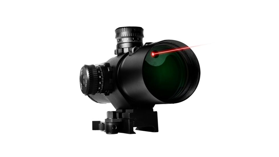 Vism 3X42 CBT Series Red Laser Prismatic Rifle Scope - Mil-Dot Reticle VCBTRM342G