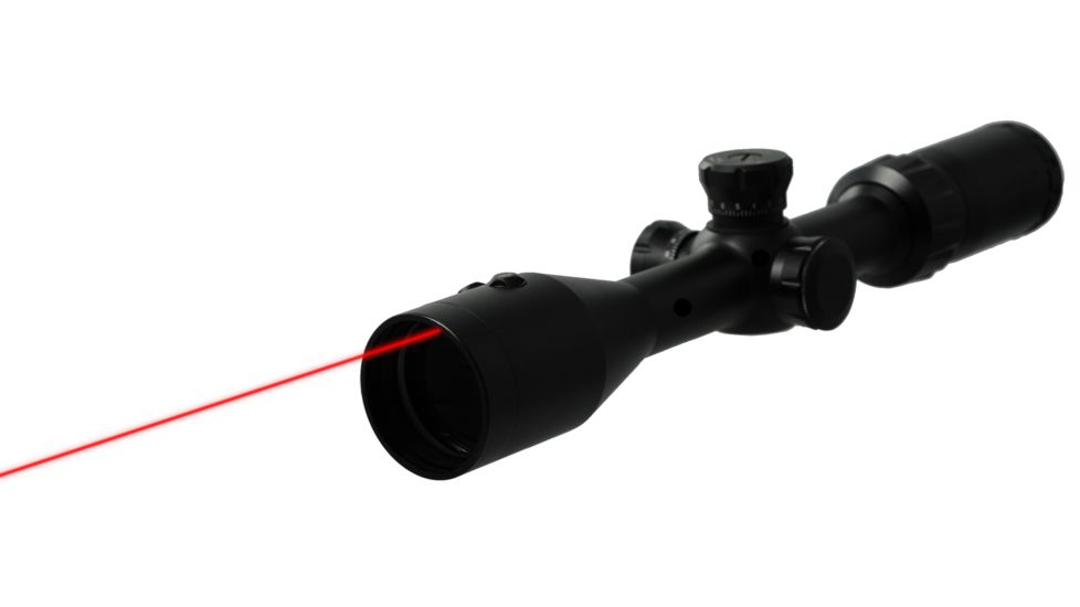 Vism 3-9X42 Rifle Scope With Integrated Red Laser/Black with Mil-Dot Reticle VSFLRBM3942G