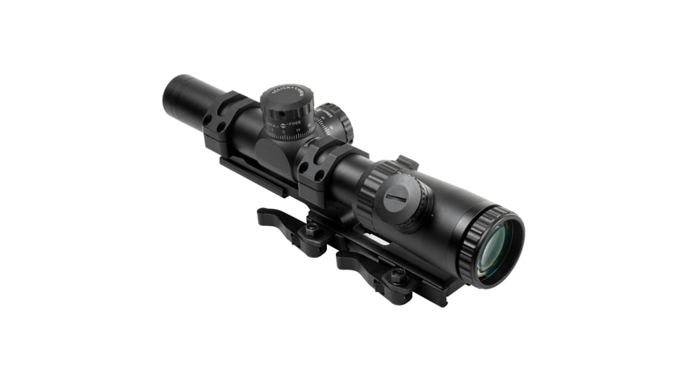 Vism Evolution 1.1-4X24 Scope/ P4 Sniper/ And Vism Vmsprb Mount Combo, BLACK VEVOFP11424G/SPR