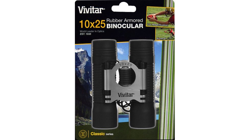 Vivitar Classic Series 10x25 Sports Rubberized Binoculars VIV-CS-1025