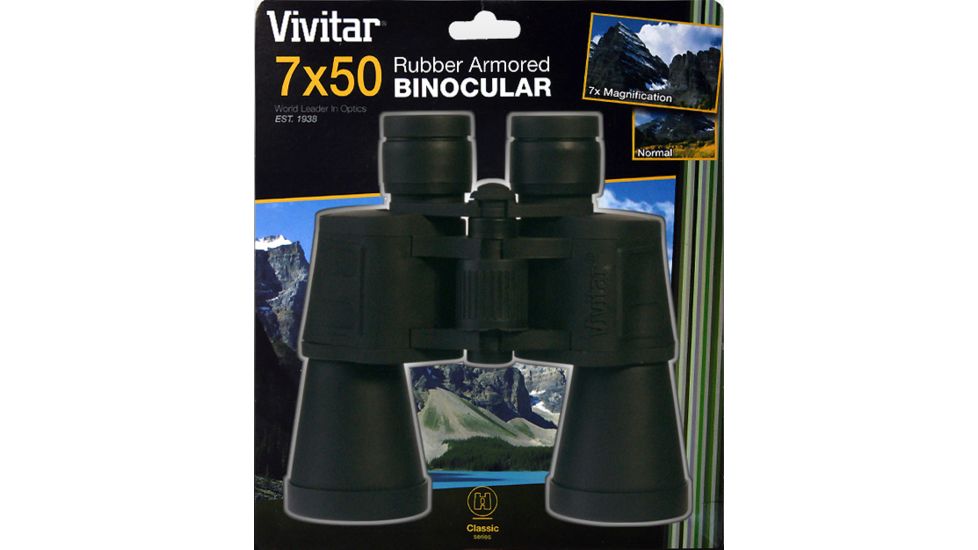 Vivitar Classic Series 7x 50mm Porro Rubber Armor/Full-Size Binoculars