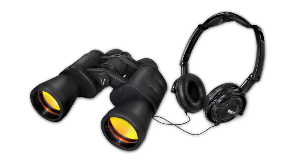 Vivitar Look And Listen 10x50 Binoculars w/Headphones VIV-LD-1050