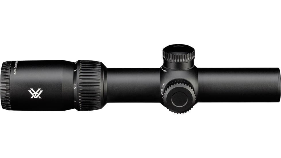 Vortex Crossfire HD 1-4x24mm LPVO 30 mm Tube Rifle Scope, Second Focal Plane, Dead-Hold 2A BDC MOA Reticle, Black, 9.5, 15.3oz, CFR-1401I