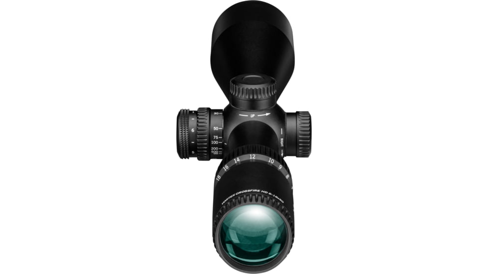 Vortex Crossfire HD 6-18x50 mm 1 in Tube Rifle Scope, Second Focal Plane, Illuminated Dead-Hold 2A BDC MOA, Black, 13.9, 23.2oz, CFR-61801I