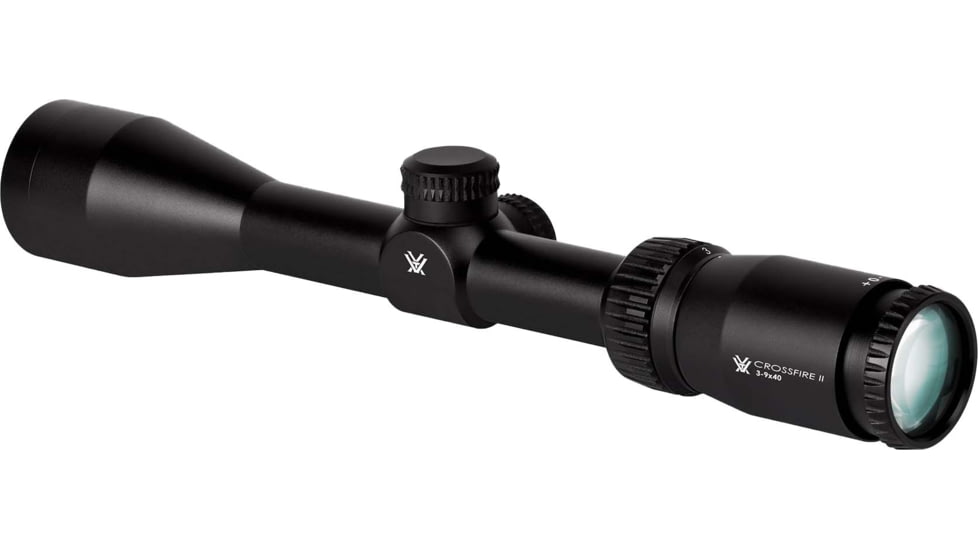 Vortex Crossfire II 3-9x40mm Rifle Scope, 1in Tube, Second Focal Plane, Black, Hard Anodized, Non-Illuminated Dead-Hold BDC Reticle, MOA Adjustment, CF2-31007