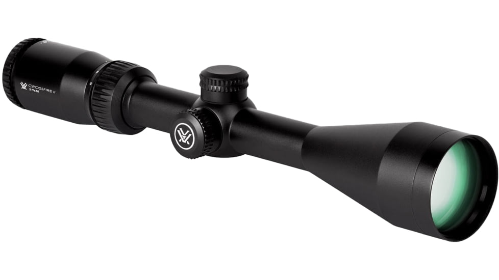 Vortex Crossfire II 3-9x50mm Rifle Scope, 1in Tube, Second Focal Plane, Black, Hard Anodized, Non-Illuminated Dead-Hold BDC Reticle, MOA Adjustment, CF2-31011