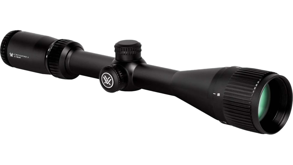 Vortex Crossfire II AO 6-18x44mm Rifle Scope, 1in Tube, Second Focal Plane, Black, Hard Anodized, Red Dead-Hold BDC Reticle, MOA Adjustment, CF2-31033