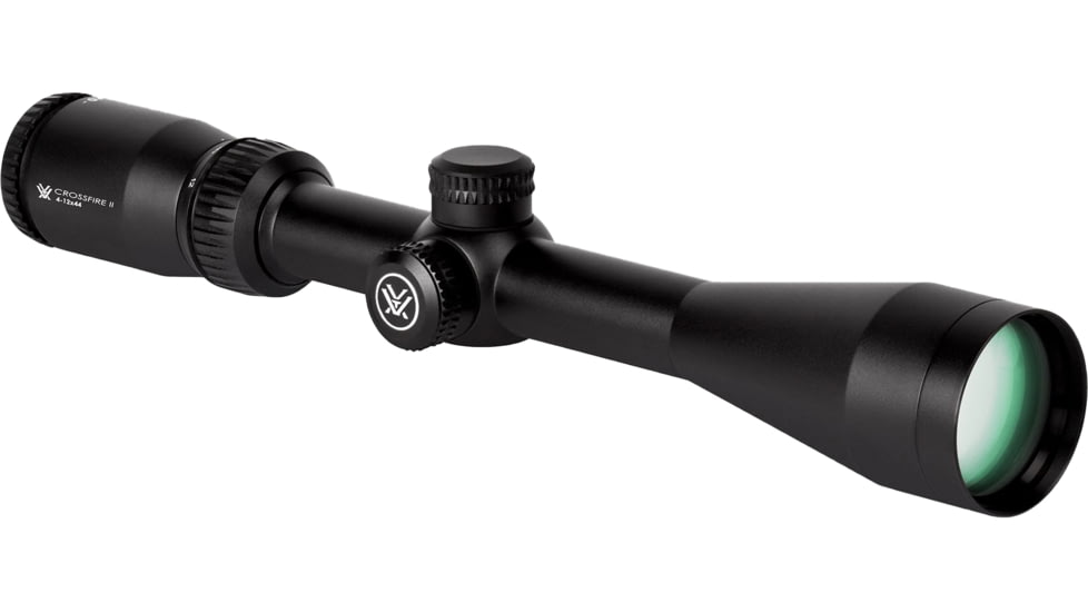 Vortex Crossfire II Rifle Scope, 4-12x44mm, 1in Tube, Second Focal Plane, Non-Illuminated Dead-Hold BDC Reticle, Black Hard Anodized, CF2-31015