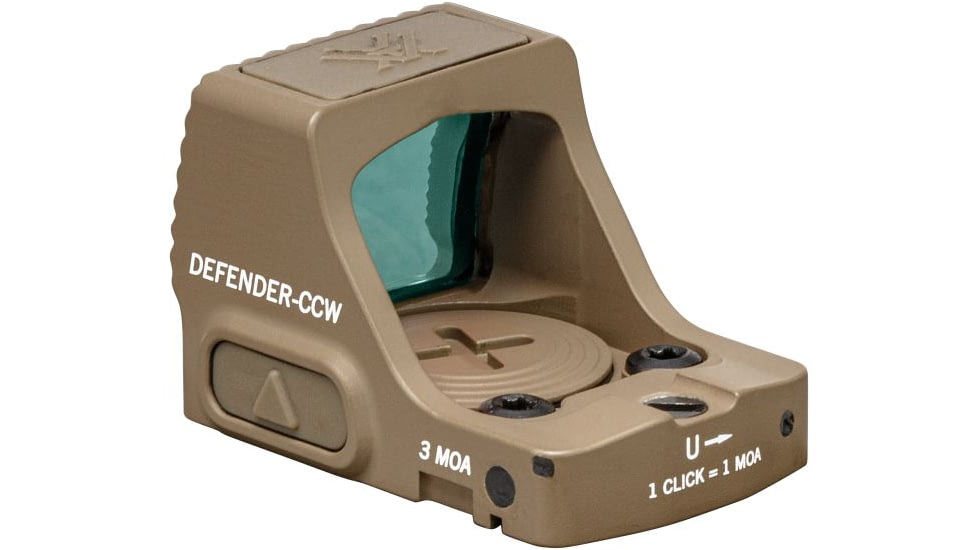 Vortex Defender-CCW 1x25mm Micro Reflex Red Dot Sight, 3 MOA, Tan, DFCCW-MRD3-T