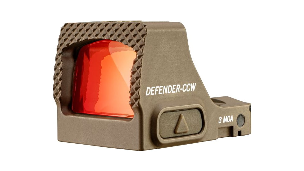 Vortex Defender-CCW 1x25mm Micro Reflex Red Dot Sight, 3 MOA, Tan, DFCCW-MRD3-T