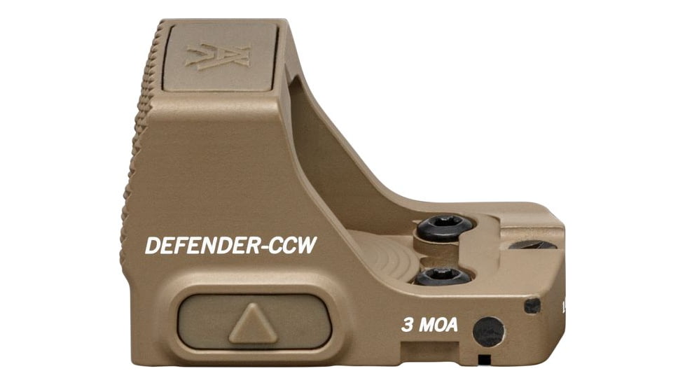 Vortex Defender-CCW 1x25mm Micro Reflex Red Dot Sight, 3 MOA, Tan, DFCCW-MRD3-T